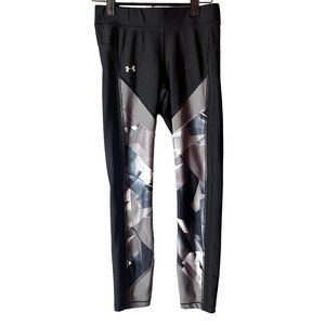 Under Armour Womens Leggings HeatGear Crop Compression Black 1305968-003 SZ SM